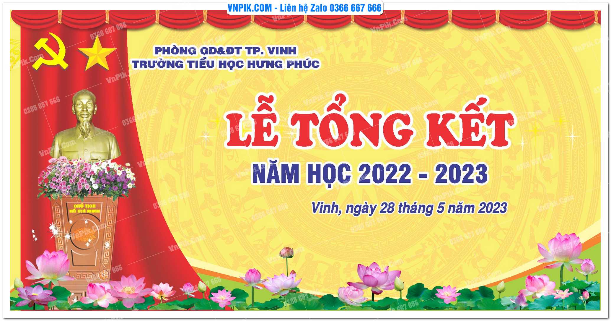 Phông Nền Tổng Kết Năm Học 06