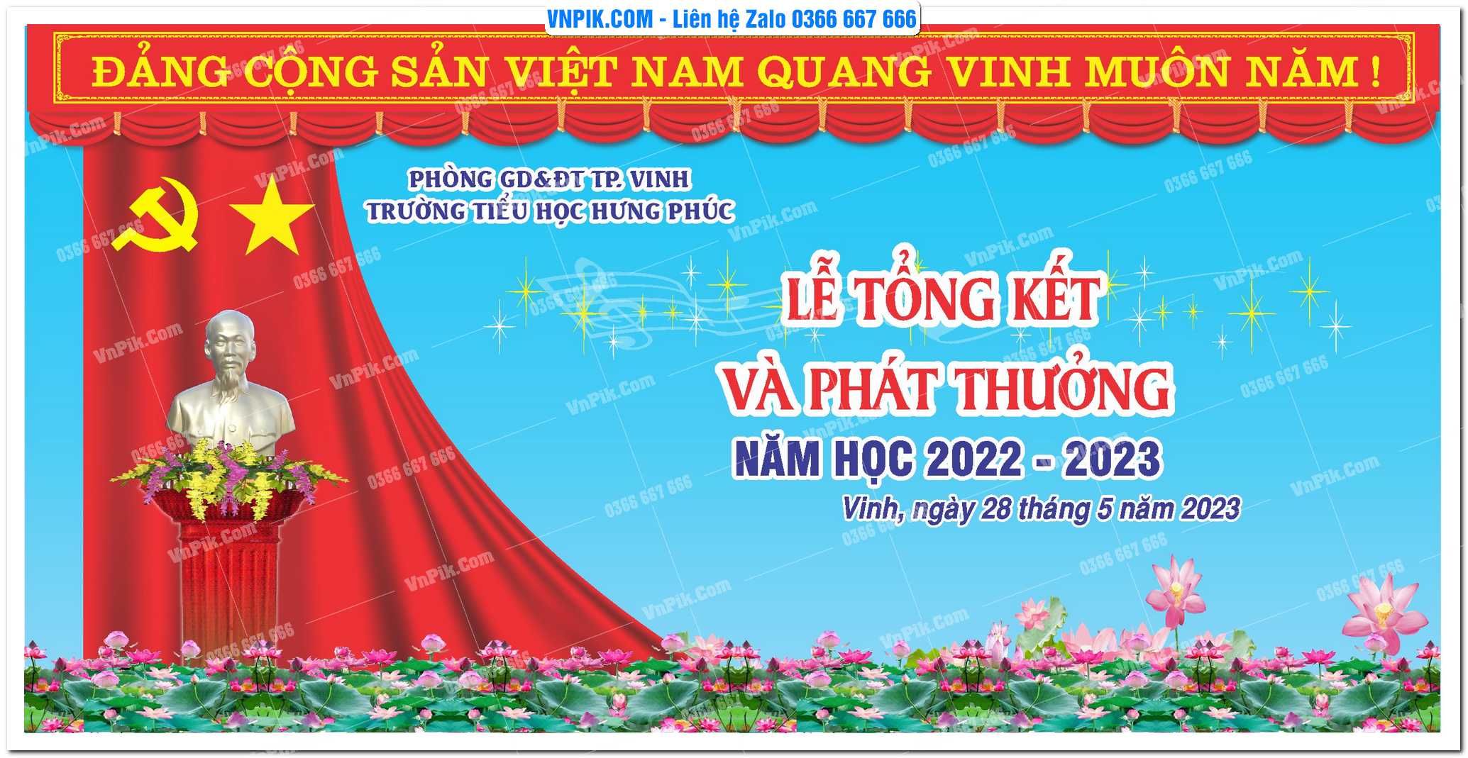 Phông Nền Tổng Kết Năm Học 08