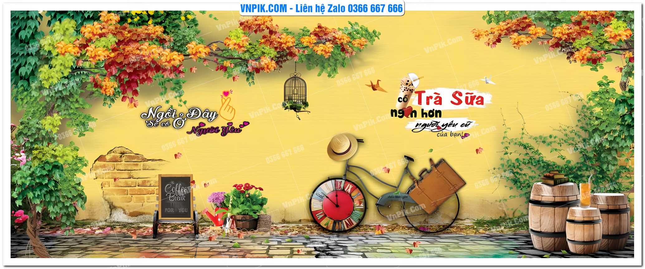 Tranh Trang Trí Quán Cà Phê Mẫu 23