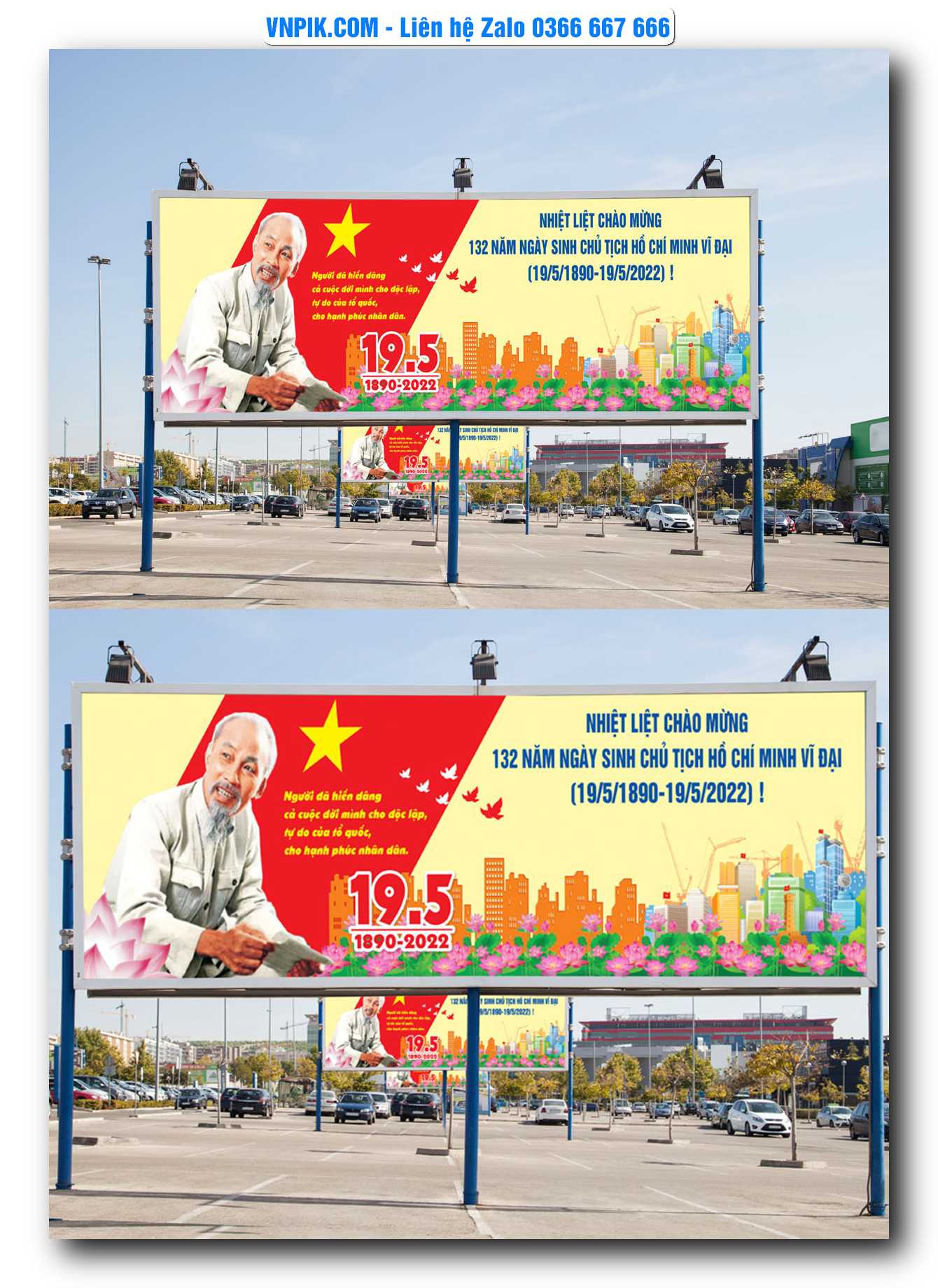 Mẫu Pano Kỷ Niệm 132 Năm Ngày Sinh Chủ Tịch Hồ Chí Minh #2