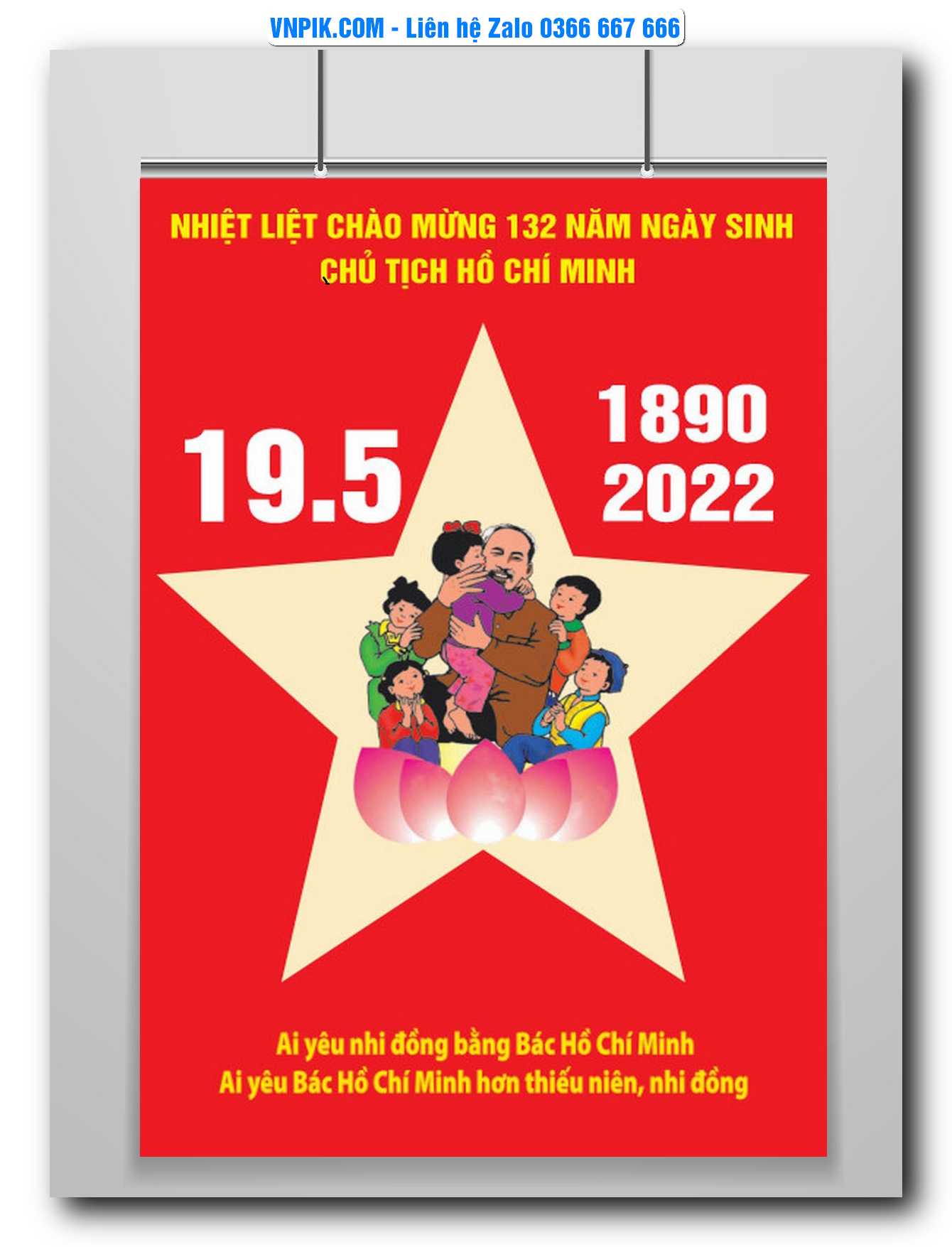 Mẫu Pano Kỷ Niệm 132 Năm Ngày Sinh Chủ Tịch Hồ Chí Minh #3