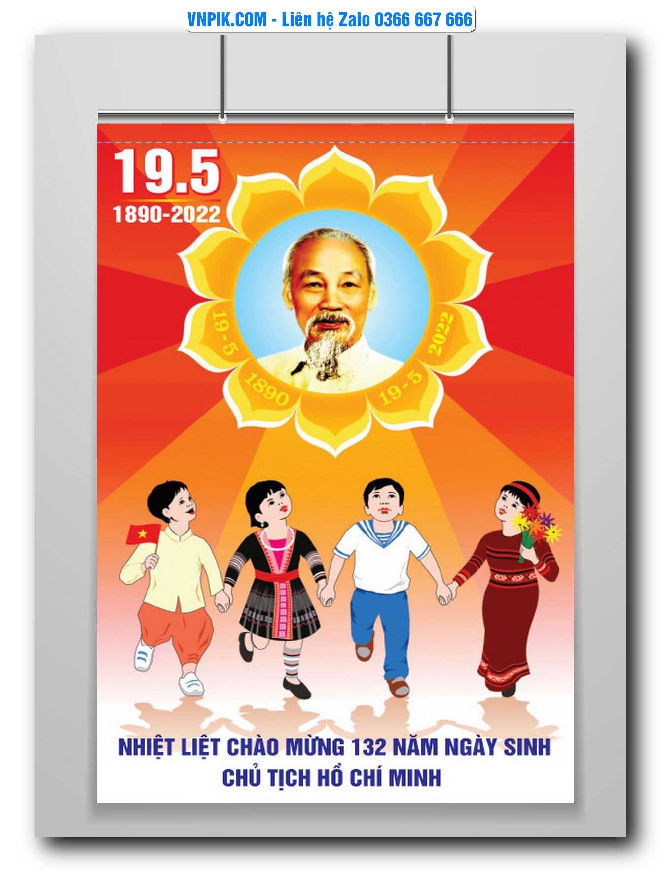 Mẫu Pano Kỷ Niệm 132 Năm Ngày Sinh Chủ Tịch Hồ Chí Minh #6