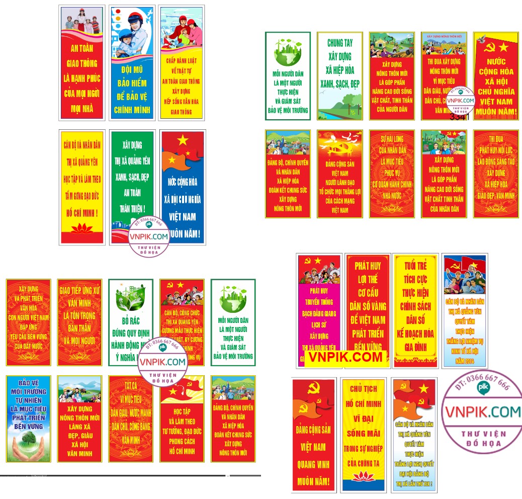 Pano xây dựng nông thôn mới – an toàn giao thông file Corel
