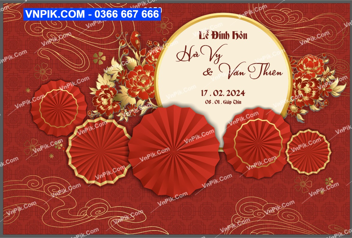 Backdrop sân khấu đám cưới 2024 vector #85