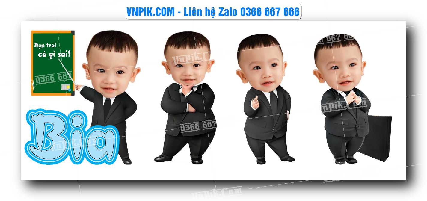 Vector chibi trang trí sinh nhật 2025 file corel #1