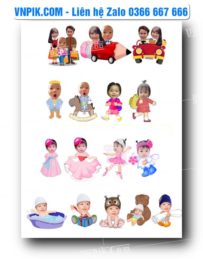 vector chibi trang trí sinh nhật 2025 file corel #10