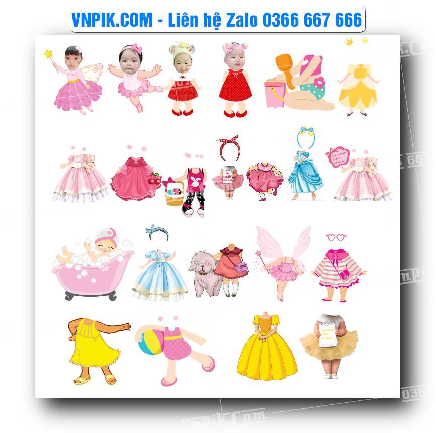 vector chibi trang trí sinh nhật 2025 file corel #11