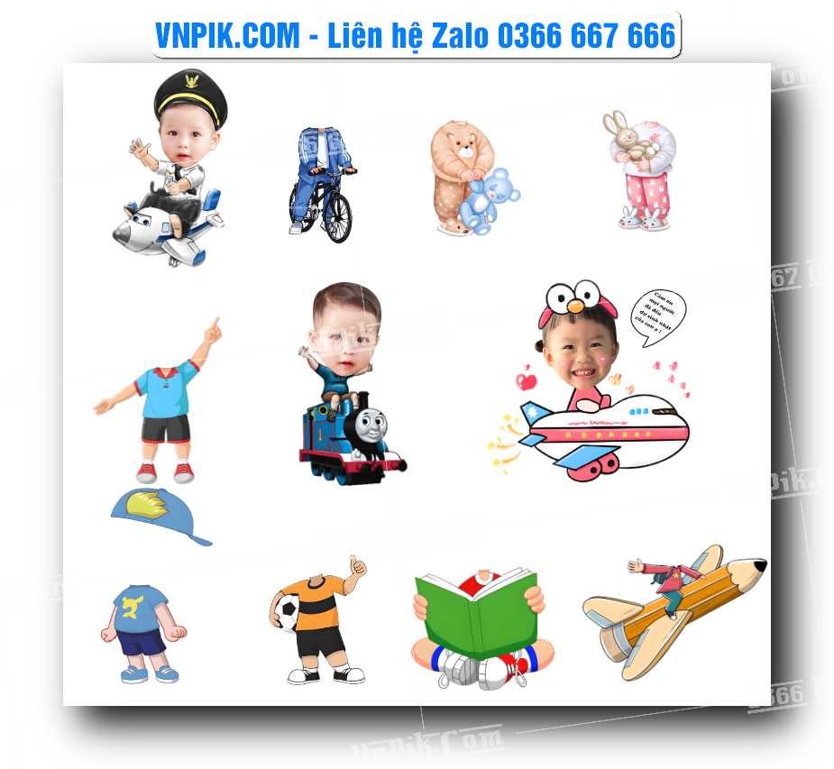 vector chibi trang trí sinh nhật 2025 file corel #17