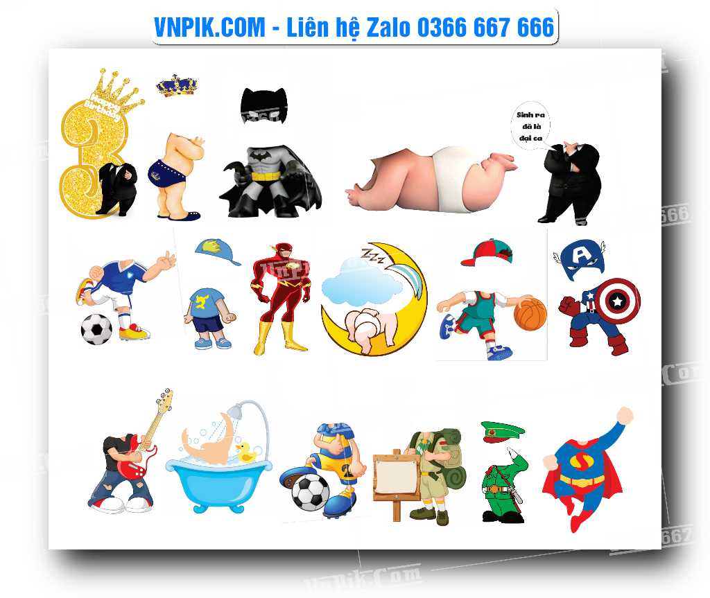 vector chibi trang trí sinh nhật 2025 file corel #22