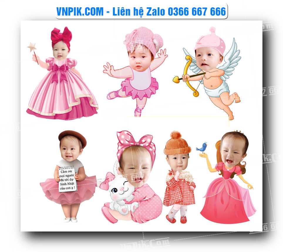 vector chibi trang trí sinh nhật 2025 file corel #6