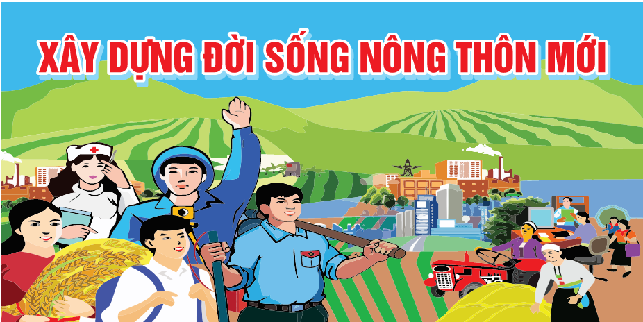 Pano xây dựng đời sống nông thôn mới file corel