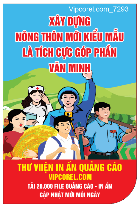 Pano nông thôn mới là tích cực góp phần văn minh