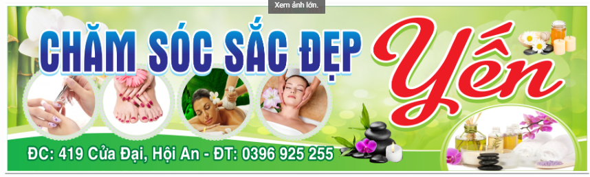 Bảng biển Chăm sóc sắc đẹp Yến file CDR