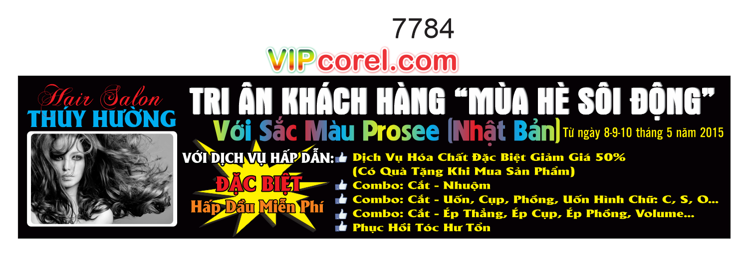 Băng rôn Hair salon Thúy Hường – tri ân khách hàng