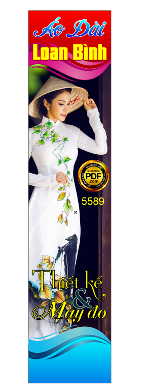 Market biển đứng áo dài Loan Bình file corel