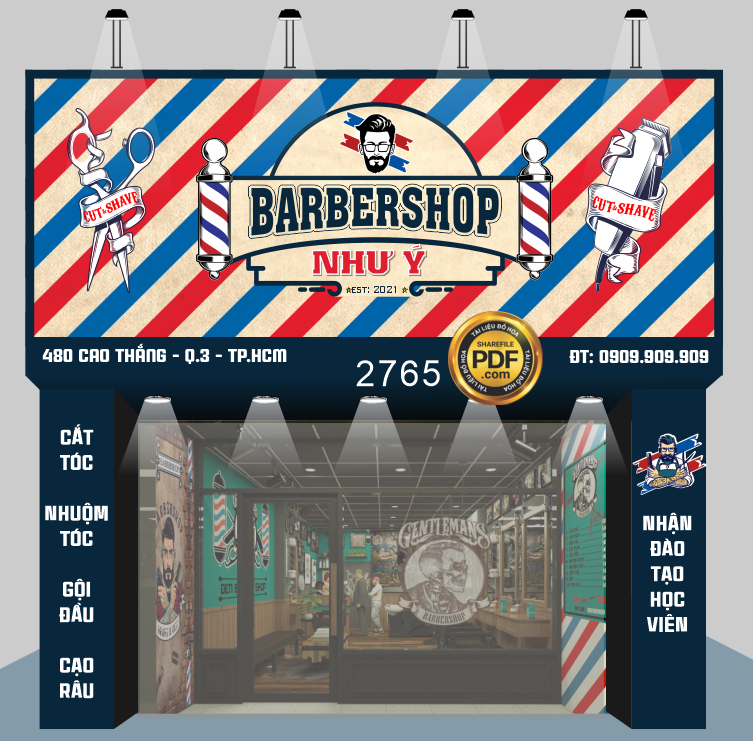 Market barbershop Như Ý cắt tóc gội đầu nhuộm tóc