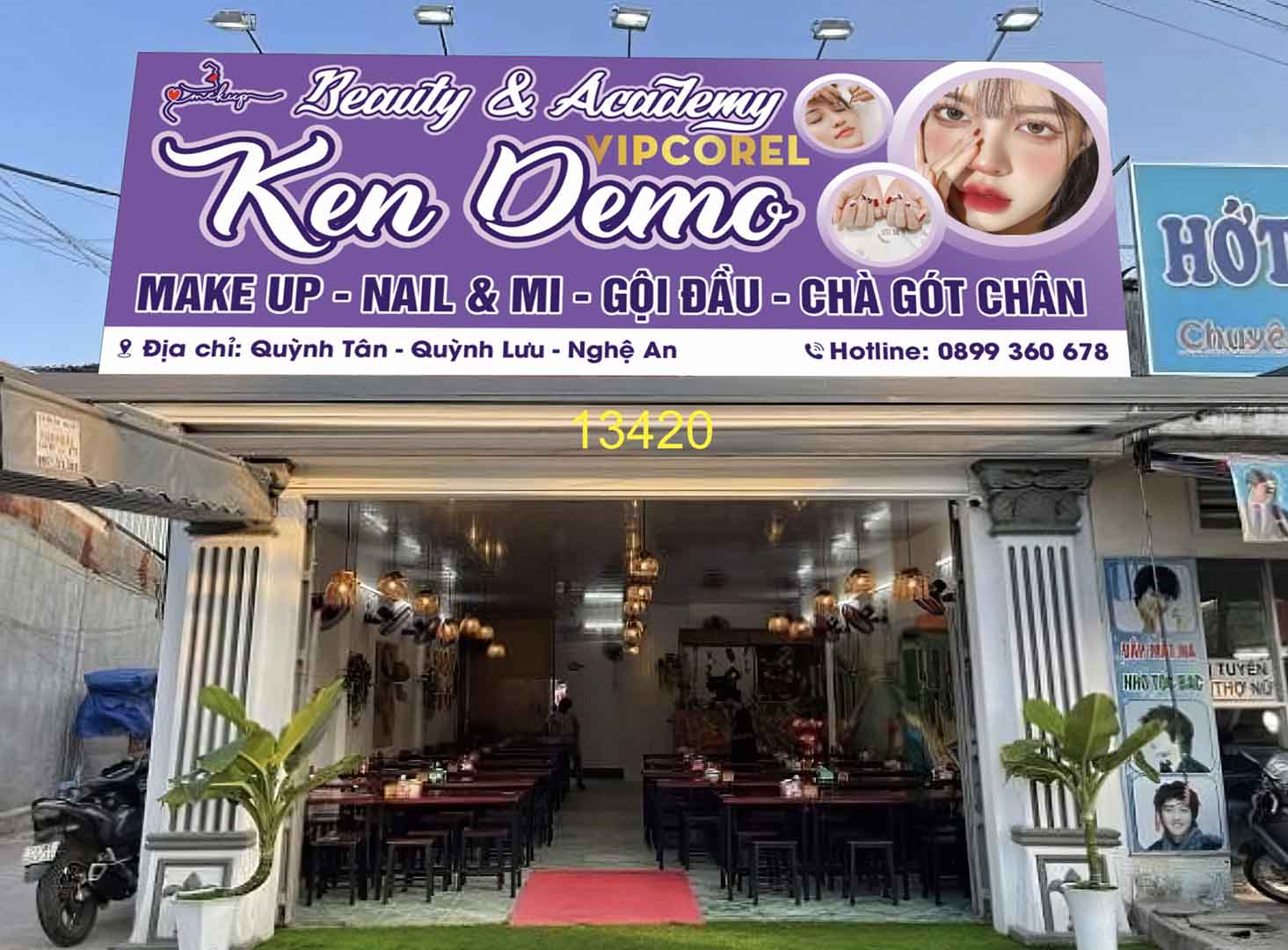 Biển Beauty & Academy makeup – nail mi – gội đầu