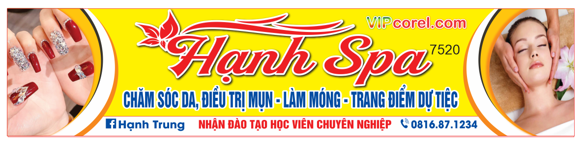 Biển quảng cáo Hạnh Spa – chăm sóc da file corel