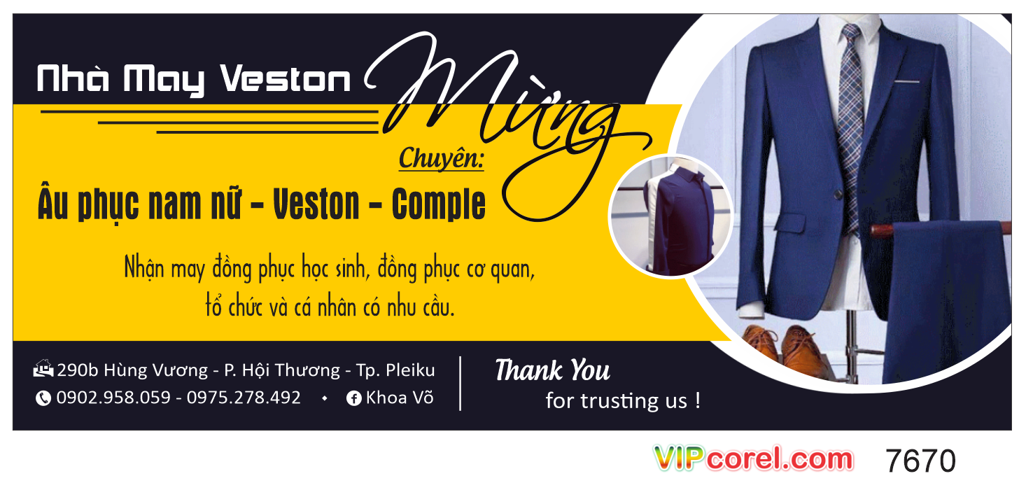 Biển quảng cáo Nhà máy Veston Mừng file corel