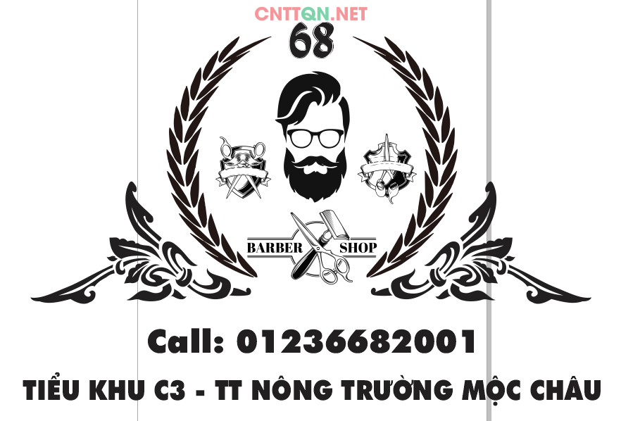 Tài liệu làm bảng biển tóc BarBer Shop file corel