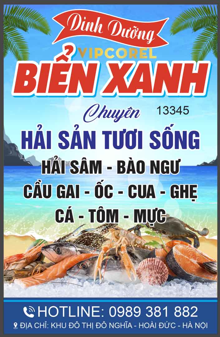 Biển vẫy Dinh dưỡng Biển Xanh – hải sản tươi sống