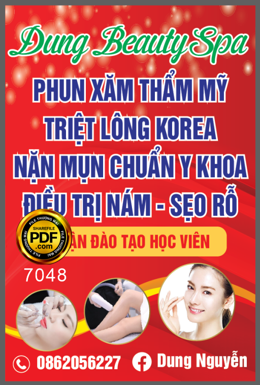 Biển vẫy Dung Beauty Spa file Illustrator