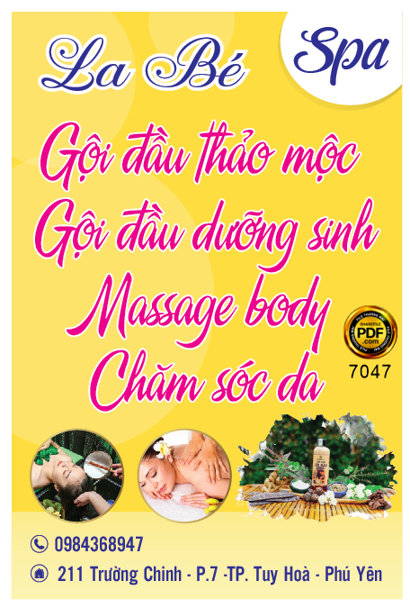 Biển vẫy La Bé Spa – gội đầu thảo mộc file .AI