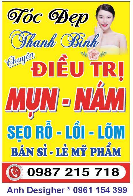 Biển vẫy quảng cáo Tóc Đẹp Thanh Bình