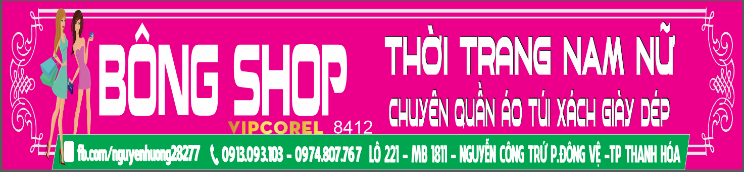 Biển quảng cáo Bông Shop – thời trang nam nữ