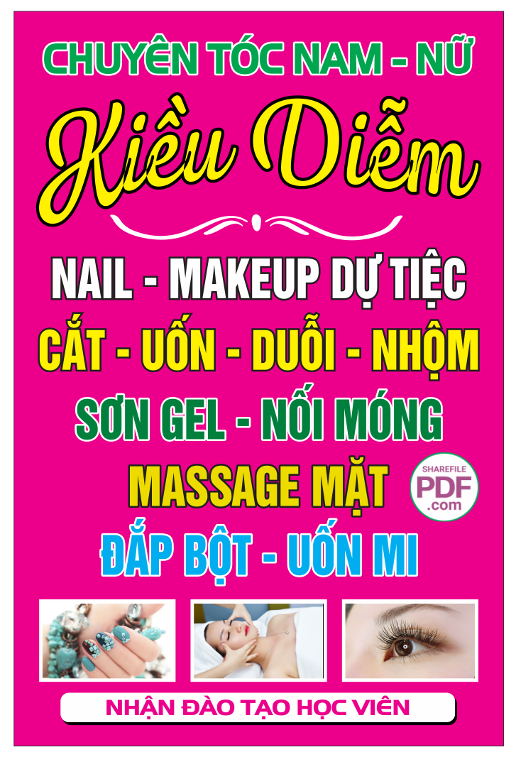Biển Kiều Diễm – Chuyên tóc nam nữ – Makeup file corel