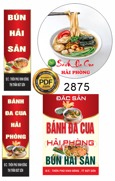 Market biển vẫy Bánh đa cua Hải phòng bún hải sản file corel