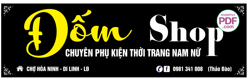 Biển Đốm Shop – Chuyên phụ kiện thời trang nữ file PDF & CDR