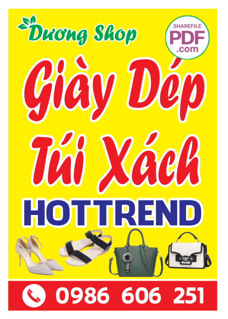 Biển Dương Shop – Giày dép – túi xách file PDF & CDR