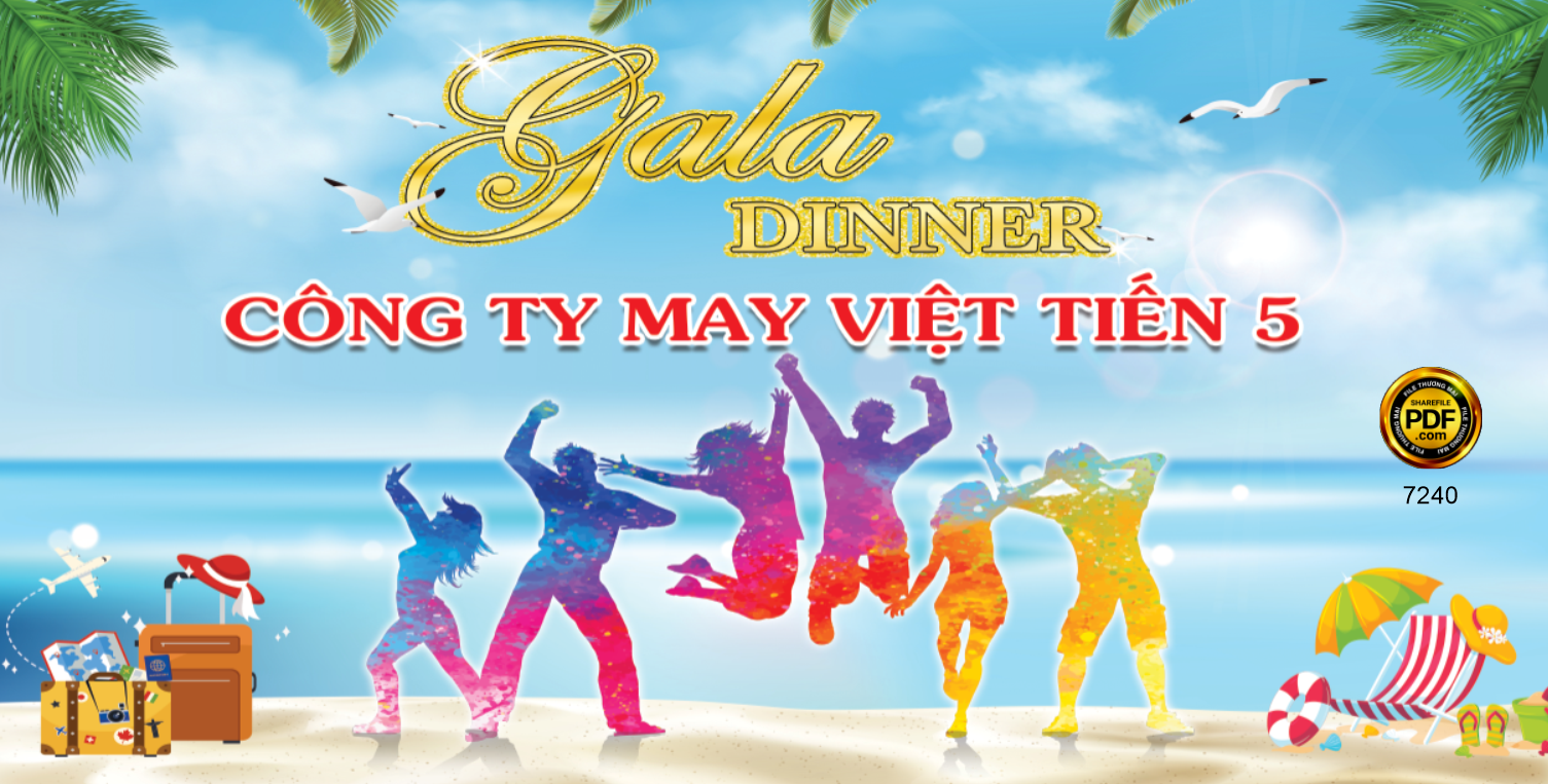 Backdrop Gala dinner công ty may Việt Tiến 5