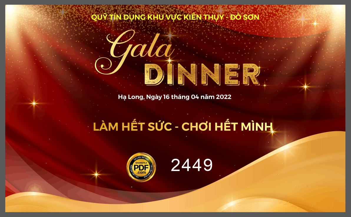 Market Gala dinner Quỹ Tín dụng khu vực Kiến Thụy – Đồ Sơn