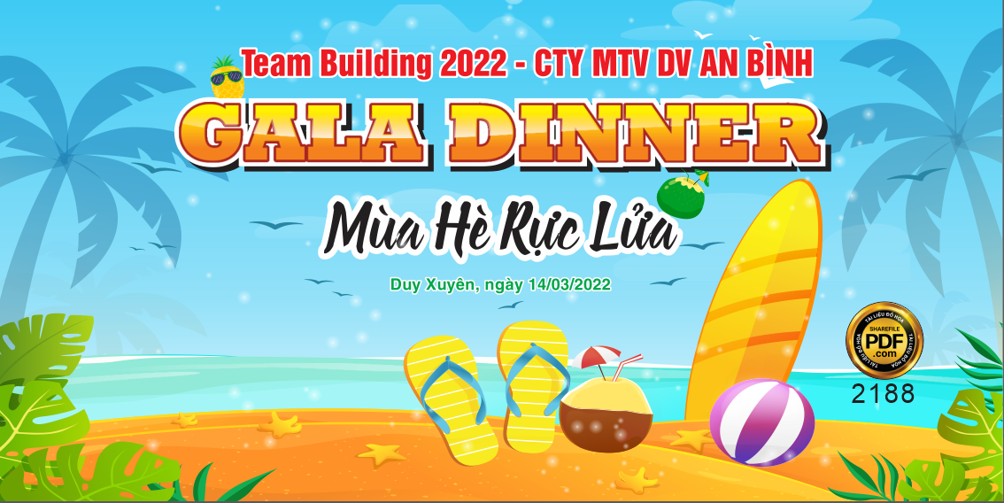 Market Gala dinner Mùa hè rực lửa 2022 file CorelDRAW x5