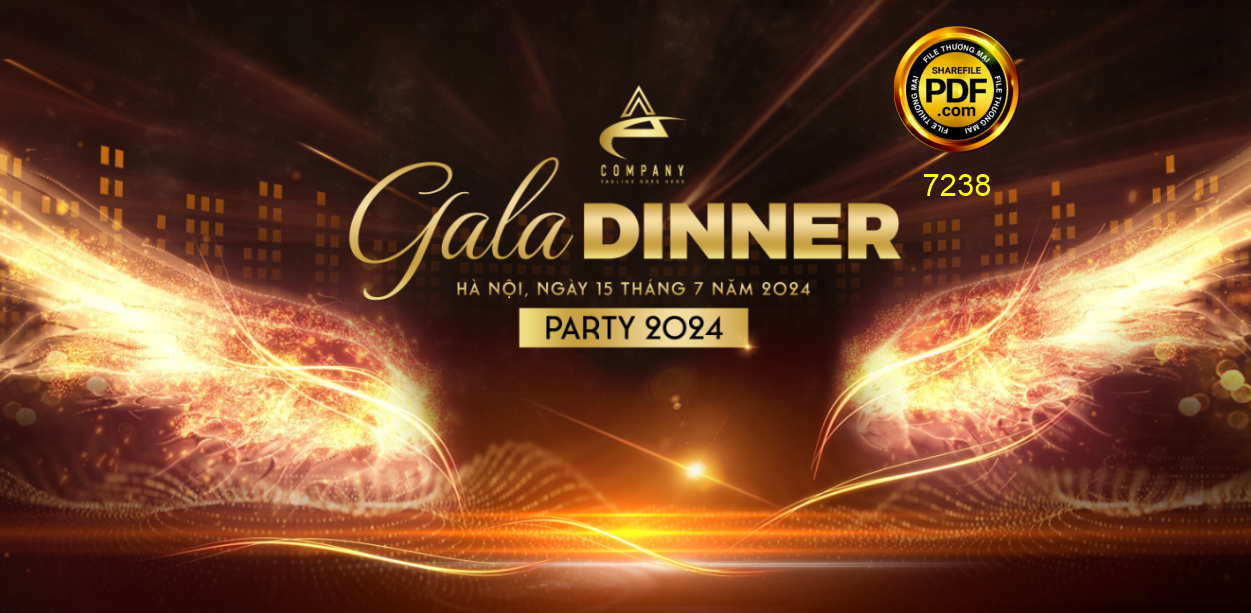 Thiết kế mẫu Gala dinner party 2024 #3 file PSD