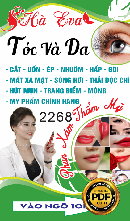 Market Hà Eva – Tóc và da spa file Coreldraw x5