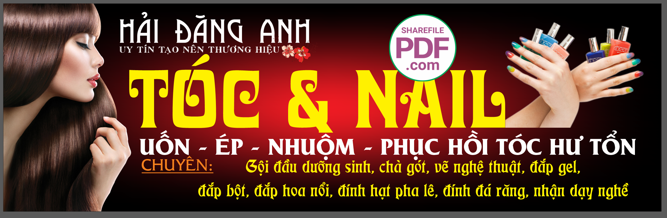 Biển chính Hải Đăng Anh – Tóc & Nai file PDF & CDR