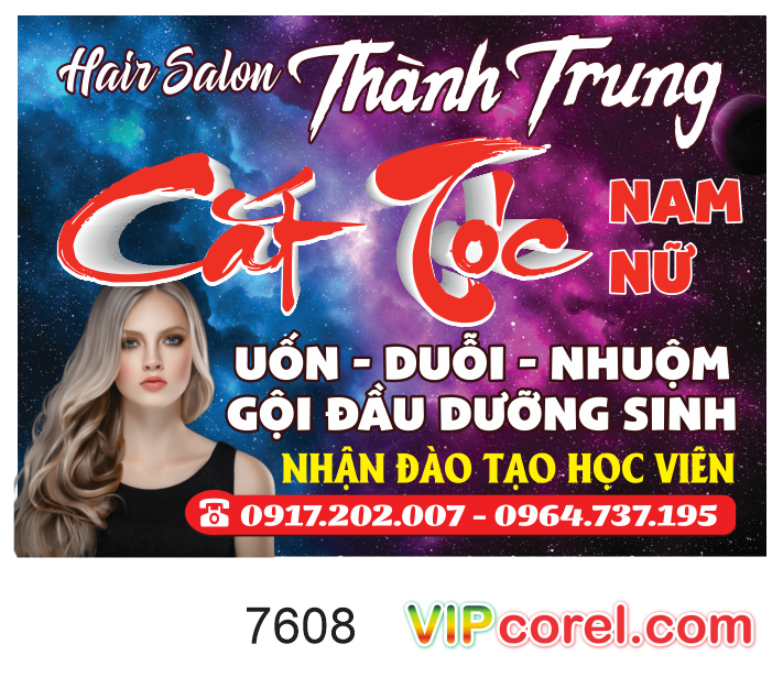 Hair salon Thành Trung – cắt tóc nam nữ file corel