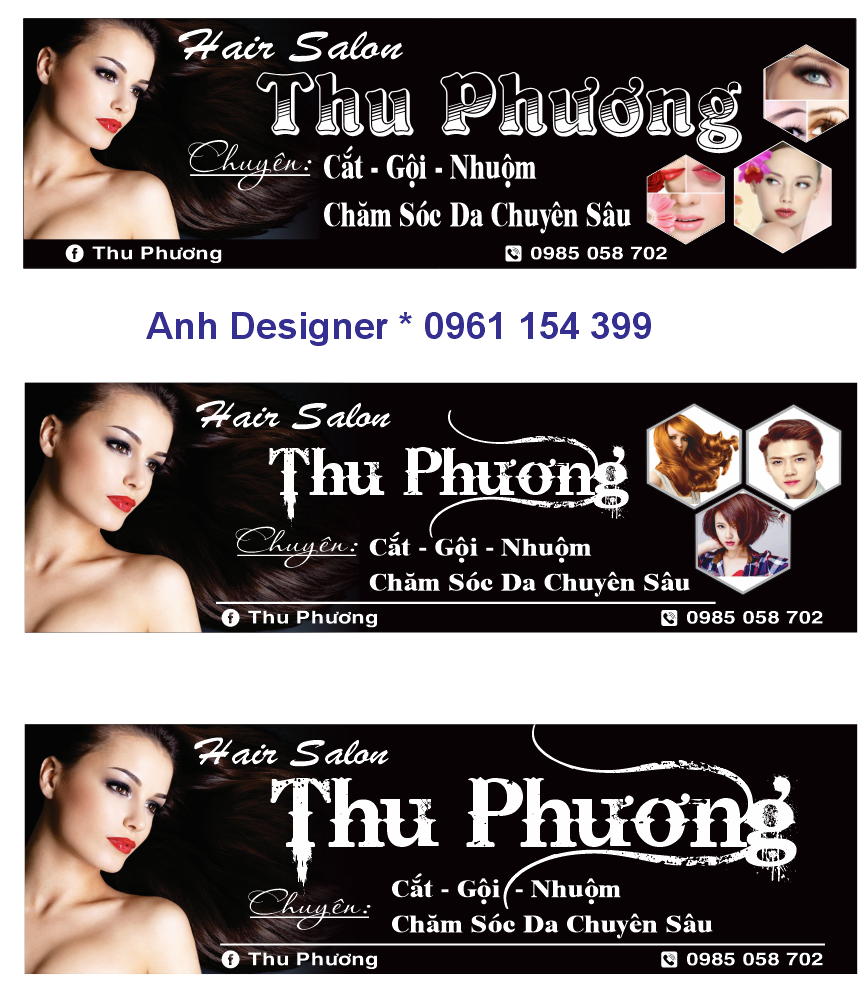 Biển QC Hair Salon Tóc Thu Phương file corel