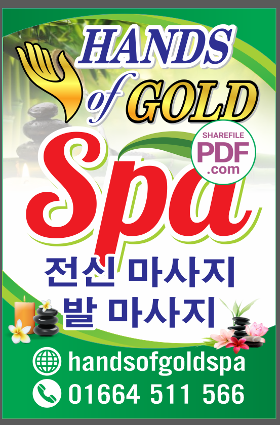 Biển Hands of gold spa file PDF & CDR