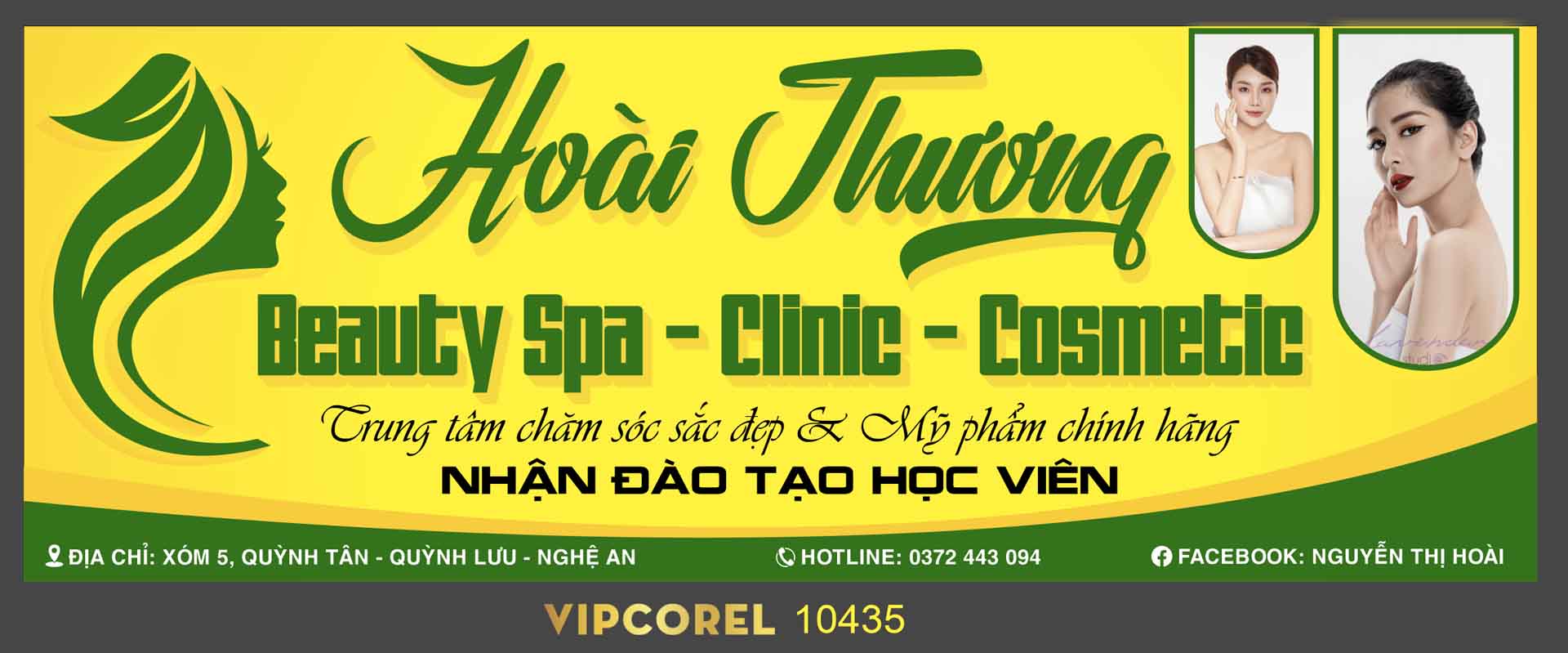 Biển QC chăm sóc sắc đẹp Hoài Thương #2