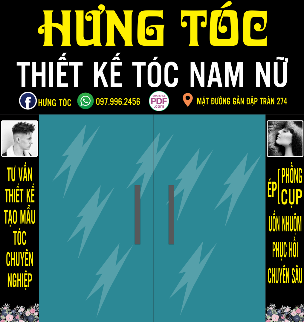 Biển Hưng Tóc – Thiết kế tóc Nam Nữ file PDF & CDR