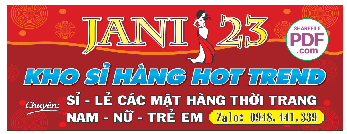 Biển Jani 23 – Kho sỉ hàng hót Trend file PDF & CDR