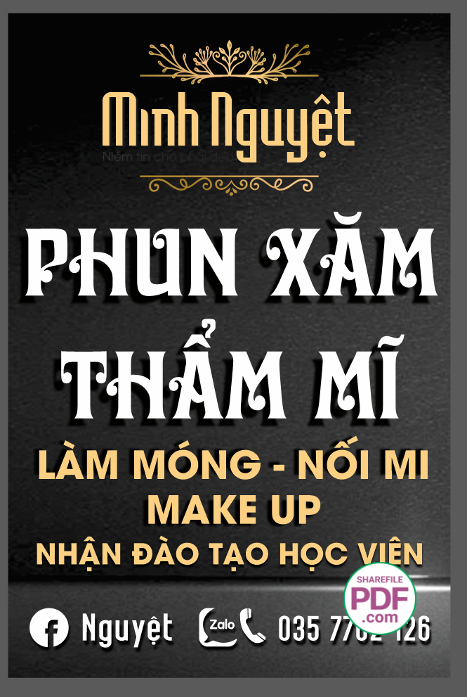 Biển làm móng – nối mi Minh Nguyệt file PDF & CDR