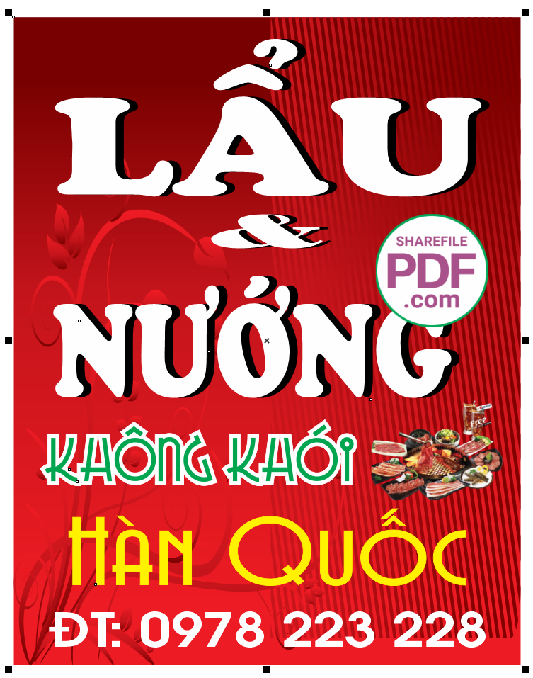 Biển vẫy Lẩu nướng không khói #2 file PDF & CDR