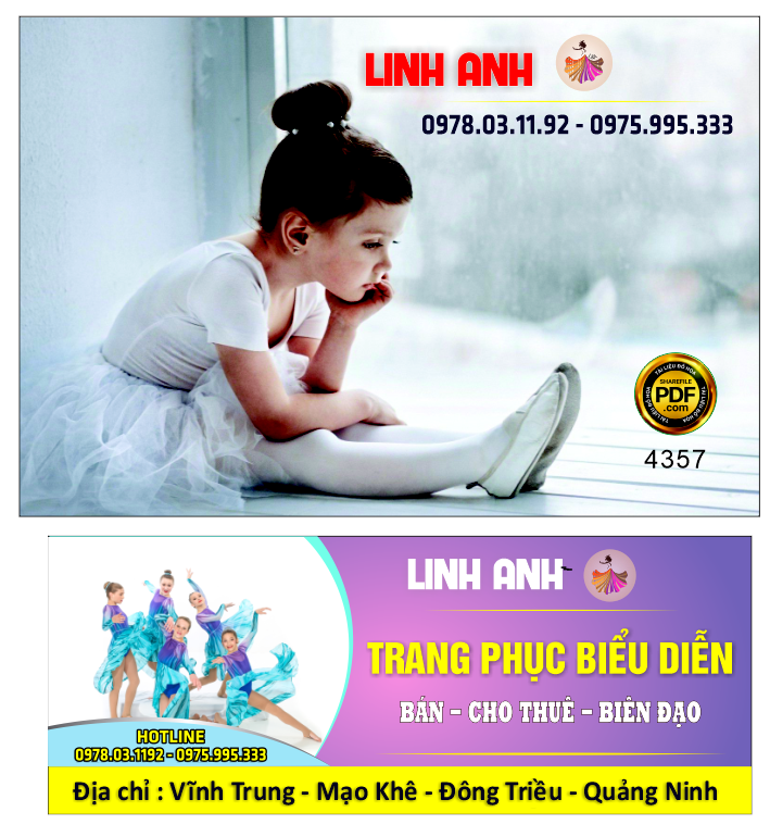 Market bảng biển Trang phục biểu diễn Linh Anh