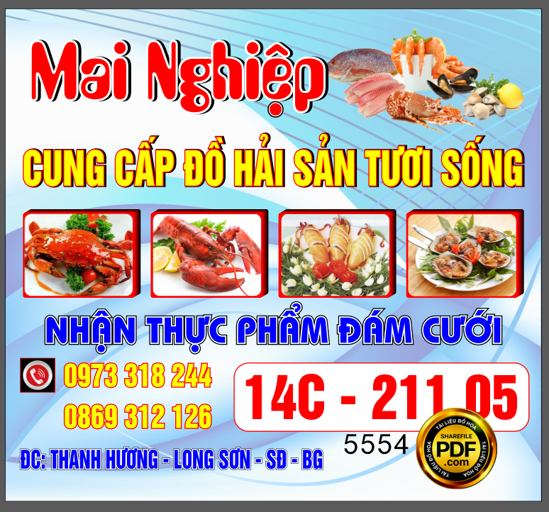 Market Mai Nghiệp – Hải sản tươi sống file corel