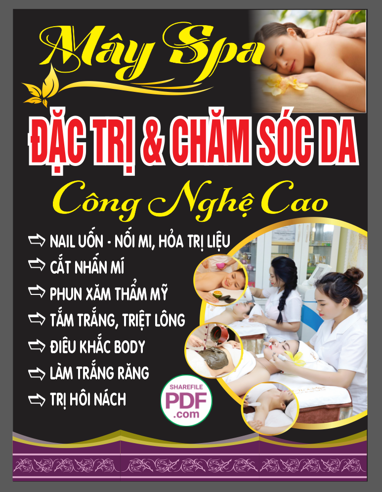 Biển Mây Spa – Đặt trị chăm sóc da file PDF & CDR